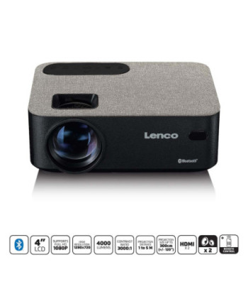 HD 720P LCD-projektor med Bluetooth Grey