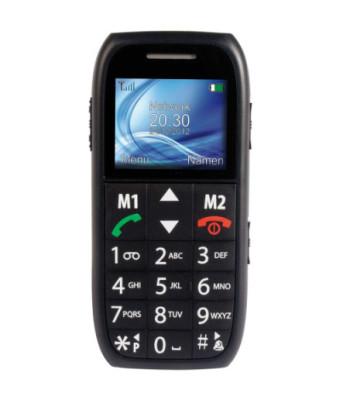 FM-7500 Enkel mobiltelefon til seniorer med SOS-panikknap sort