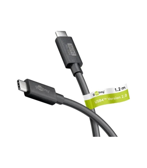 goobay USB 4.0 USB Type-C kabel 1.2m Sort goobay USB 4.0 USB Type-C kabel 1.2m Sort