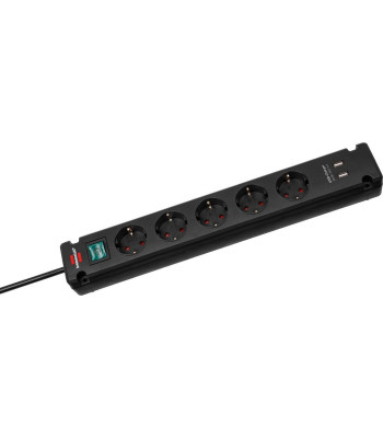 Stikdåse m/USB - MC-52USB/SW