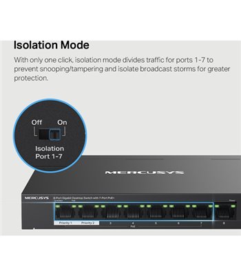 Mercusys MS108GP - Switch