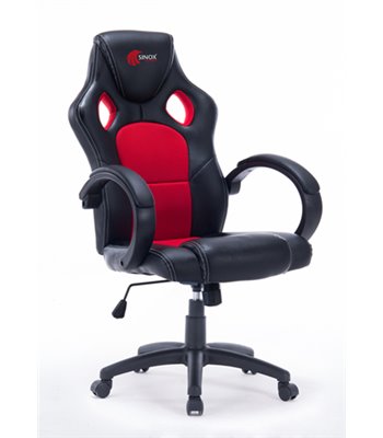 Sinox SXGC100 Gaming stol, sort og rød - Gaming stol
