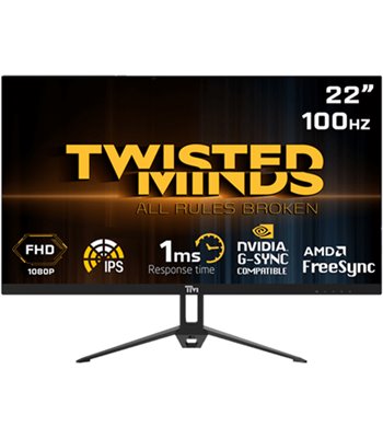 Twisted Minds Flat Gaming Monitor 22'' FHD - 100HZ Refresh R