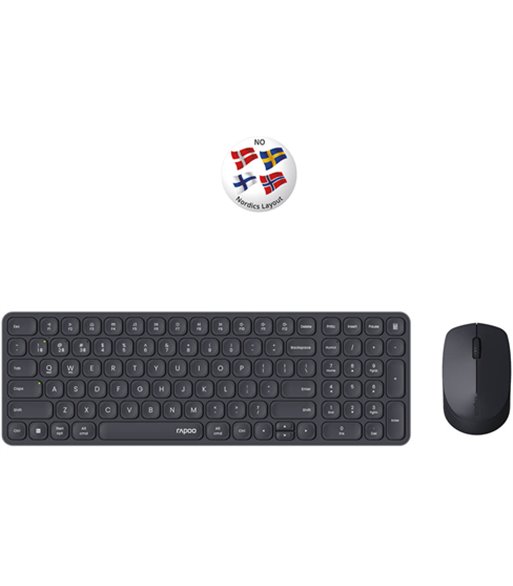 RAPOO Keyboard/Mice Set 9310M - Tastatur og mus RAPOO Keyboard/Mice Set 9310M - Tastatur og mus