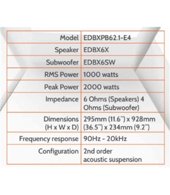Edge DBX-serien Probox 6,5" med subwoofer
