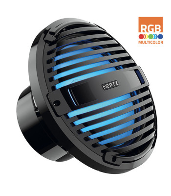 Hertz marine subwoofer m/RGB lys 250mm/10" - 2 ohm - black