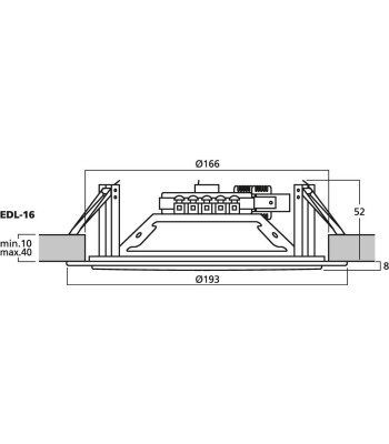 MONACOR 100V højttaler 10Wmax - EDL-16