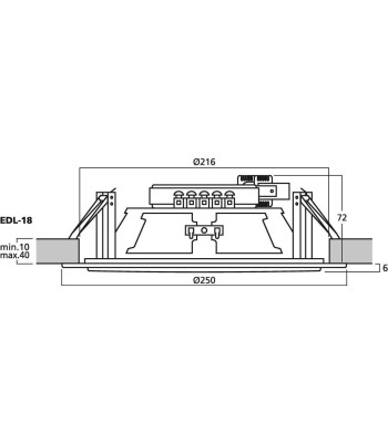 MONACOR 100V højttaler 10Wmax - EDL-18