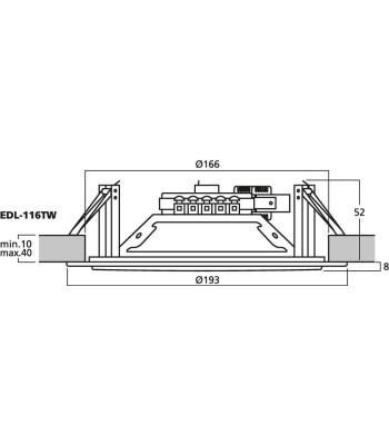 MONACOR 100V højttaler 10Wmax - EDL-116TW