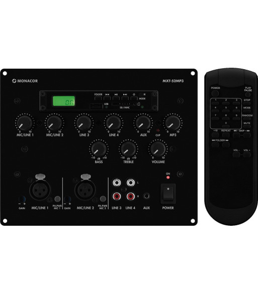 MONACOR Indbygningsmixer - MXT-52MP3
