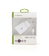 Vægoplader | 2.4 A | Løs Lightning kabel | Hvid