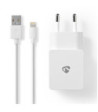 Vægoplader | 2.4 A | Løs Lightning kabel | Hvid
