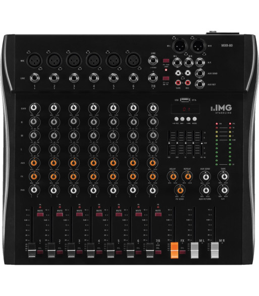 IMG STAGELINE Mixer 8 kanal - MXR-80 IMG STAGELINE Mixer 8 kanal - MXR-80
