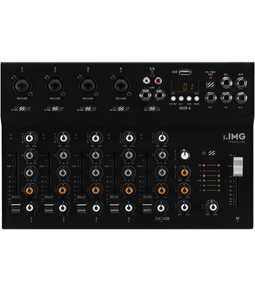 IMG STAGELINE Mixer 6 kanal - MXR-6 IMG STAGELINE Mixer 6 kanal - MXR-6