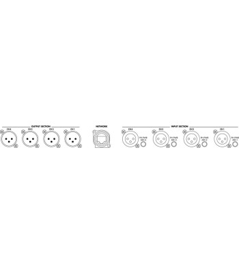 MONACOR 4-kanals Dante(R) Transceiver - DADC-144DT