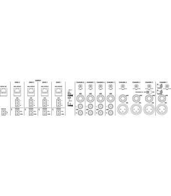 MONACOR 100V matrixforstærker 4x120W - PA-M412