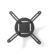 Loftsbeslag til projektor | 360° roterbar | Maks. 10 kg | 130 mm loftsafstand | Sort