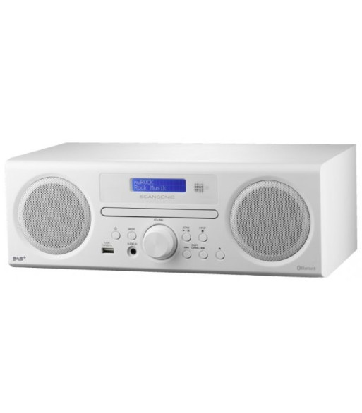 Scansonic DA310 DAB+ m. cd og Bluetooth - Hvid Scansonic DA310 DAB+ m. cd og Bluetooth - Hvid