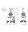 MAXI vippekontakt - 2P ON-OFF-ON 5A/250V