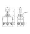 MAXI vippekontakt - 2P ON-OFF-ON 5A/250V