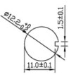 MAXI vippekontakt - 2P ON-OFF 20A/12Vdc (DPST) R13-28F-01-HPH