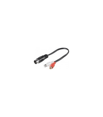 AUDIO KABELADAPTER DIN-HANSTIK TIL STEREO PHONO HUNSTIK