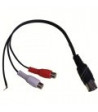 5POL-DIN-STIK / 2X PHONOKOBLING + STEL