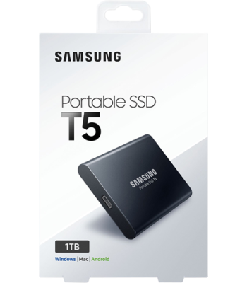 SAMSUNG PORTABLE SSD T5 SSD MU-PA1T0 1TB USB 3.1 GEN 2 - EXTERNAL HARD DRIVES