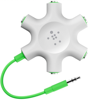 BELKIN ROCKSTAR MULTI HEADPHONE SPLITTER WHITE