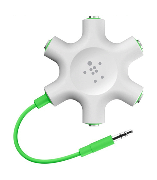 BELKIN ROCKSTAR MULTI HEADPHONE SPLITTER WHITE BELKIN ROCKSTAR MULTI HEADPHONE SPLITTER WHITE