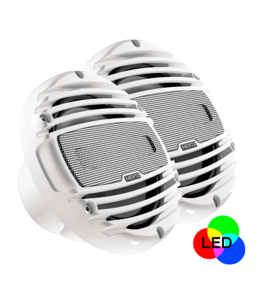 Hertz marine coax højttaler 165mm med RGB LED belysning Hertz marine coax højttaler 165mm med RGB LED belysning