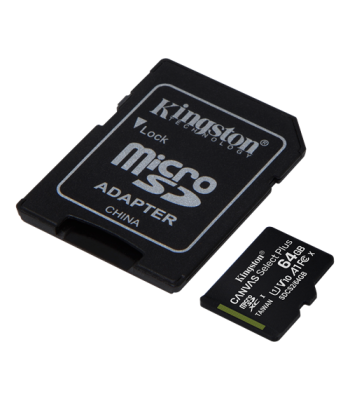 64GB Micro SD kort med adapter - Kingston