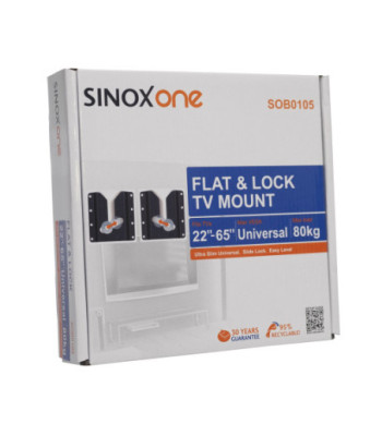 Sinox One TV vægbeslag. 22"-65". Sort