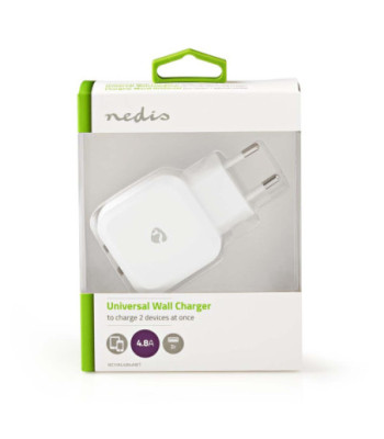 Vægoplader  Hurtigopladningsfunktion 2x USB-A