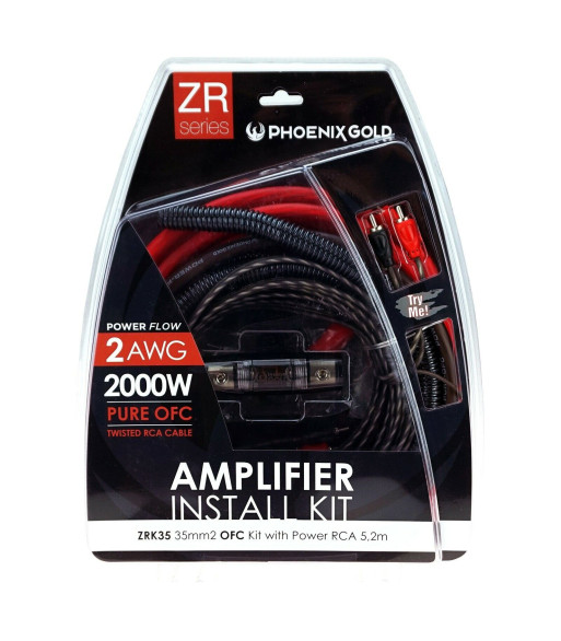 Phoenix Gold ZRK35 35mm² car amplifier cable connection set wiring kit Phoenix Gold ZRK35 35mm² car amplifier cable connection set wiring kit