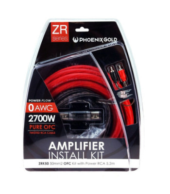 Phoenix Gold ZRK50 50mm² car amplifier cable connection set wiring kit