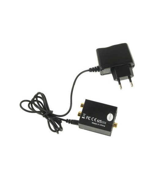 Digital Optical Coaxial Toslink to Analog RCA Audio Converter(Black)