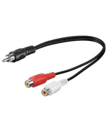 Phonokabel - RCA han til 2 x RCA hun (0