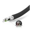 SBS USB C biloplader kit. 1A + 2.1A. 1m. Sort