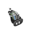 SBS USB C biloplader kit. 1A + 2.1A. 1m. Sort