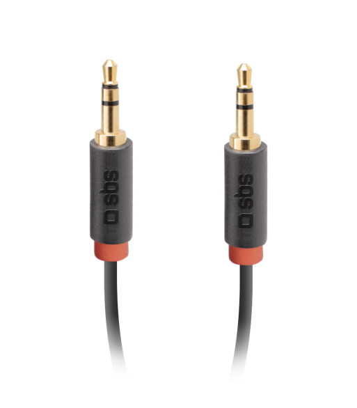 SBS mini jack kabel. 1,5m. Sort