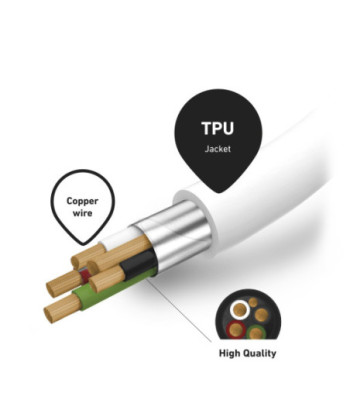 SBS USB C til Lightning kabel. 1m. Hvid