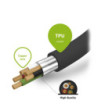 SBS USB C til USB A kabel. 1,5m. Sort