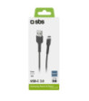 SBS USB C til USB A kabel. 1,5m. Sort